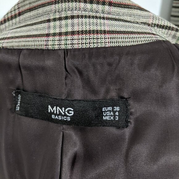 Mango Light Brown/Tan Plaid Suit Set (2PC suit / blazer & pants) - Picture 3 of 5